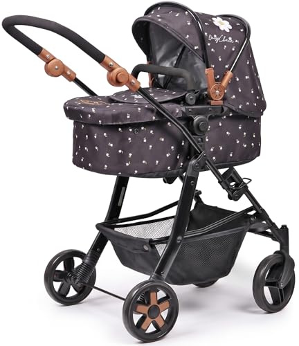 Daisy Chain Connect 5 in 1 Dolls Pram – (Twilight) | Adjustable Handles From 48-85cm - For 4,5,6,7 and 8 Year Old Girls – Baby Doll Pram, Pushchair, Stroller