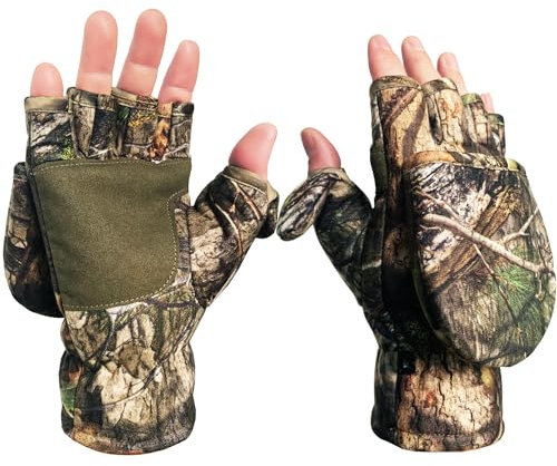 Favuit Gants d'hiver chauds - Gants de cyclisme pour homme et femme - Coupe-vent - Demi-doigts - Gants de course antidérapants - Gants de sport pour la course, le cyclisme, l'escalade, le travail, le
