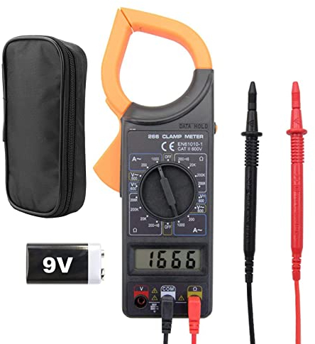 MULTI TESTER DIGITALE, PINZA AMPEROMETRICA DIGITALE CON DISPLAY LCD, MULTIMETRO DIGITALE TESTER RILEVATORE CORRENTE AC/DC - DISCORAMA®