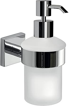 Gedy Distributeur Fuji, Acier Inoxydable Verre Cromall, Chrome, 6,8x12,1x15,7cm