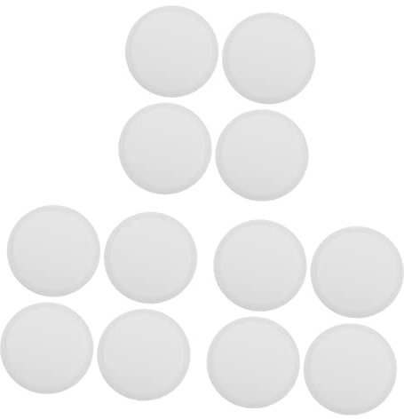 Cabilock 12 Pcs Silicone Sealing Sheet Cup Lid Sealing Wide Gasket Silicone Cup Lids Mug Cover Mug Lids Cover for White