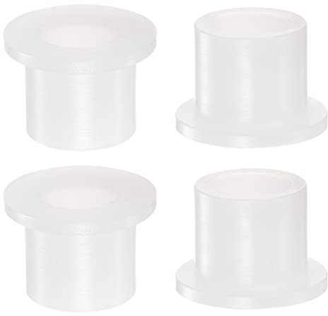 QUARKZMAN Cuscinetti Manicotto Flangiati Nylon 12,2x17x16mm Bianco 4pz | Boccole per Albero, per Applicazioni，12.2mm Foro 17mm OD 16mm Lunghezza