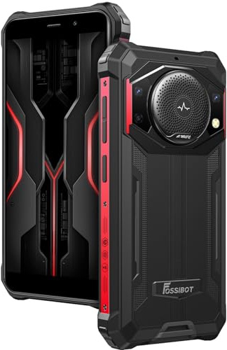 FOSSiBOT 10600mAh Batería Smartphone Resistente F101P, Octa Core 7GB 64GB, Altavoz Máximo 3.5W, Cámara 24MP, Teléfono Móvil Antigolpes IP68, Android 13, 5.45'' HD +, Dual SIM, Huella Digital, Rojo