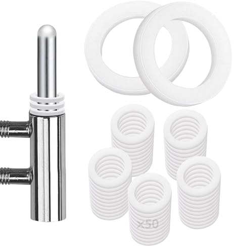 MHDUYEG Fitschenringe 50 Stück, Unterlegscheiben Türscharnier Kunststoff, 1 mm für Standard Zimmertüren