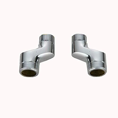 Eccentric Male Tap Reducer,Faucet Adapter,3/4 to 1/2 Reducer Chrome Shower Hose Connector 3/4 to 1/2 Shower Fittings Adapter Brass G1/2 to G3/4 hot and Cold Water Pipe Fixing Fittings for Bathtub,Chro