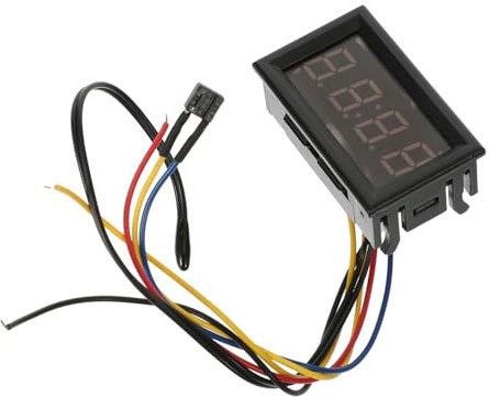 VINTORKY Digitales Thermometer Und Uhr Für Auto Fahrzeugzubehör Mit Temperaturanzeige Und Spannungsmesser Einfache Installation Für Armaturenbrett Und Innenraum