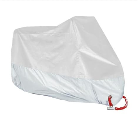 Staubdichte Motorradabdeckung wasserdichte Motorradabdeckung Outdoor Motorradabdeckung Ganzjahresschutz Für Suzuki GSXR750 Motorradabdeckung(Weiß,3XL für 220-230cm)