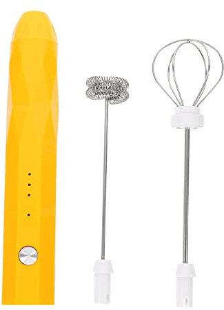 UTHCLO Batidor Eléctrico Portátil para Leche y Huevos Cabezal de Acero Inoxidable, Fácil de Transportar, Adecuado para Uso en Casa y Picnics al Aire Libre