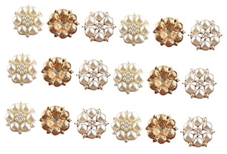 Gadpiparty Teiliges Diy Schmuckset Mit Strass Und Perlen Kreative Legierungsbasis Blumenknöpfe Vielseitige Bastelmaterialien Für Haarspangen Broschen Und Stirnbänder Modische Damen-accessoire