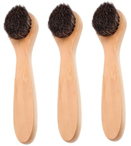 Gesichtsreinigungsbürste für Tiefenreinigung und Peeling 3 Stück | Weiche Borsten, Sanfte Hautpflege, Manuelle Trockenbürste, für Gesicht, Männer und Frauen, Reisen, Geschäftsreisen