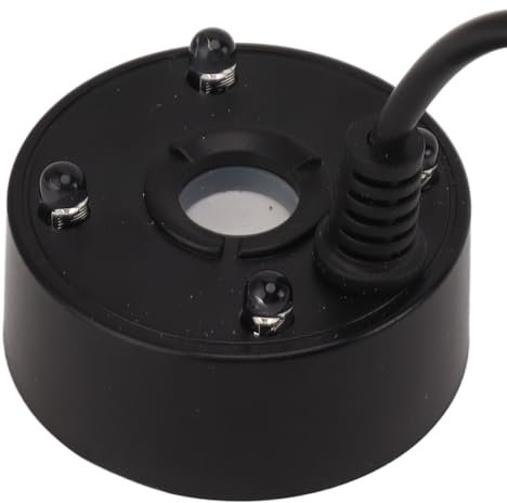 Generador de Niebla, Nebulizador Ultrasónico de 5 V con Alimentación USB para Estanques, con 4 Luces LED para Interiores y Exteriores, Peceras y Decoración de Halloween. (BLACK)
