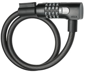 AXA Resolute C12-65 Kabelschloss mit Code – Länge 65 cm – Sichereitsstufe 5 – inkl. Halterung – Schwarz