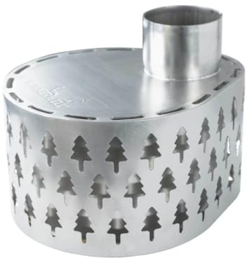 Winnerwell Secondary Combustion Burner for External Air M-Sized Tent Stove – Stainless Steel High-Efficiency Clean-Burn Cooking Platform, Camping Heating Accessory