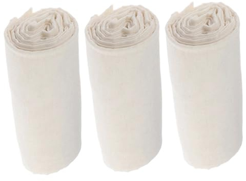 ARTSEWPLY Panni Filtranti Tessuto Non Tessuto Set 3 Pezzi in Cotone Beige Multiuso Panni Riutilizzabili e Facili da Pulire per Formaggio e Tofu per Cucina