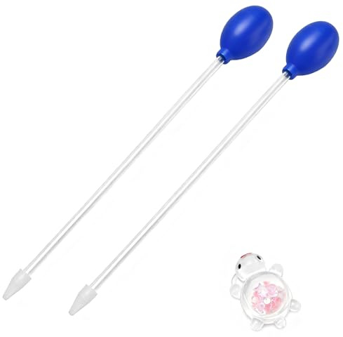 2 Stück Aquarium Futterpipette Lang 30cm Acryl Coral Feeder – Korallenfütterer Pipette mit Soft Silikon Bulb, Präzise Fütterung für Korallen, Fische, Garnelen, Aquarium Reinigung & Dekoration