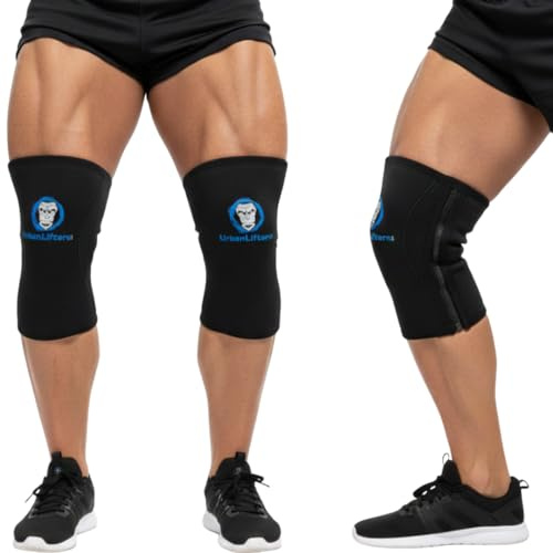 Urban Lifters Ginocchiere 7mm con Zip per Hyrox e Hybrid Training – Supporto Ginocchia in Neoprene per Palestra, Weightlifting, WOD e Squat – Uomo e Donna (Black, XL)