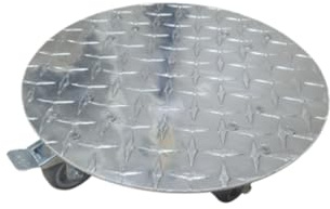 Louis Moulin Roule Plante Rond Aluminium - Support à Roulettes pour Pots de Fleurs - Diamètre 30 cm - Charge Lourde 130 kg - Usage Intérieur et Extérieur