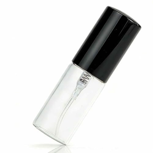 Dpofirs Mini Sprayflaska, 5 Ml Påfyllningsbara Parfymsprayflaskor i Glas med Läckagesäker Pump för Resor, 50 St Set (Svart 5ml glas)