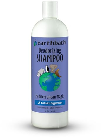 earthbath, Mediterranean Magic Dog Shampoo - Deodorizing Shampoo for Dogs, Rosemary Scented Dog Wash, Made in USA, Shampoo for Smelly Dogs, Cruelty Free Pet Shampoos - 16 Oz (1 Pack)