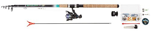Crivit Feederrute Set 300-5 Feeder-Combo Angelset Teleskoprute und Rolle Grund-Rute Karpfen, Aal und andere Friedfische inkl. Rutenhalter, Angelzubehör, Rutentasche