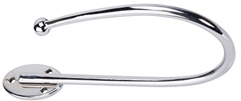 DécoProfi Raffhalter für Vorhänge/Gardinen Verchromt Metall I Hochwertiger Vorhanghalter/Gardinenhalter für die Wand I Dekorativer Schraubhaken für Gardinen I 1 Stück
