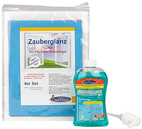 AQUA CLEAN Zauberglanz 5er Set Fenster, Spiegel und Glasreiniger Hochkonzentrat