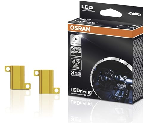 Osram LEDriving CANBUS CONTROL UNIT, Steuereinheit zu Verhinderung von Fehlermeldungen, 21W, 12V, LEDCBCTRL102, Karton (2 Einheiten), Gold