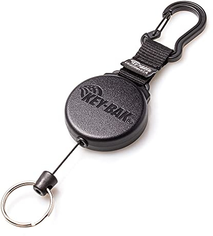 Key-BAK SECURIT Heavy Duty Retractable Key Holder with a Retractable Kevlar Cord Secures Keys, Gear
