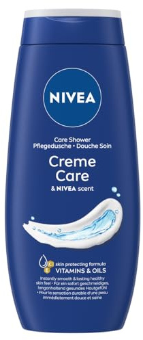 NIVEA - Gel Douche Corps Soin Crème Care - Enrichi en Vitamines C, E & Huiles de Soin - Parfum NIVEA Crème - pH Neutre - Tous Types de Peaux - 250 ml