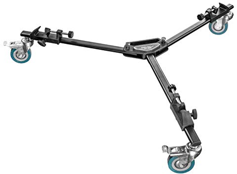 Walimex pro WT-600 Chariot pour trépied Trois Pieds et lampadaires, Dispositif Mobile en Aluminium jusqu'à 10 kg de Charge, Accessoires pour phtographie de Studio