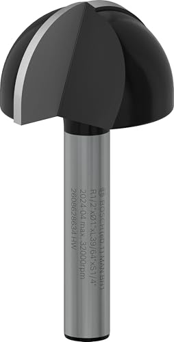 Bosch 2608628634 - Broca buriladora (tamaño: 12.7mm) | Para madera blanda, madera dura, diámetro de 25,4 mm, enrutadores de inmersión de accesorios profesionales