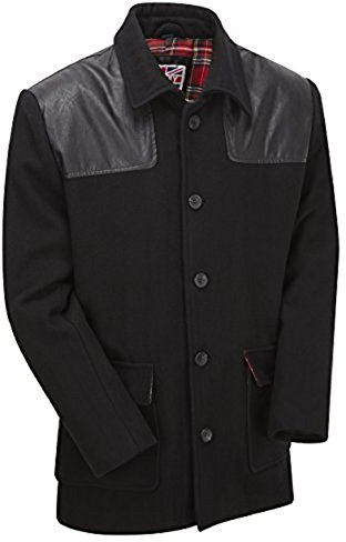 Klassische Woll-Donkeyjacke Gr. XL, schwarz