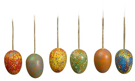 Rudolphs Schatzkiste Strauchbehang 6 Ostereier Höhe ca 3,5 cm NEU Dekoration Osterhase Ostern Frühling Holz Deko Seiffen Erzgebirge