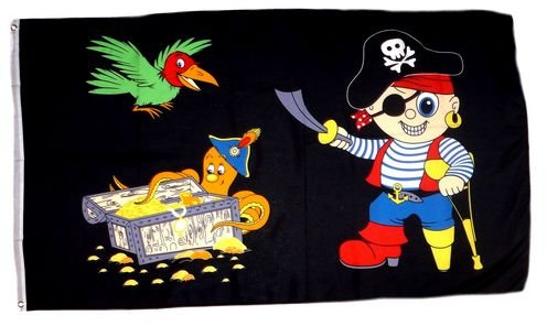 Fahne/Flagge Pirat Party Kinderpirat 60 x 90 cm