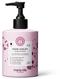 Maria Nila Colour Refresh, Vivid Violet 300 ml, Violette Haarmaske, Semi-permanente Pigmente, 100% vegan & sulfat-/parabenfrei