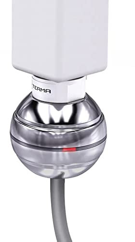 REG2 Thermostat Heizstab, Heizpatrone, Heizelement 300 Watt (Chrom) Spiralkabel mit Stecker