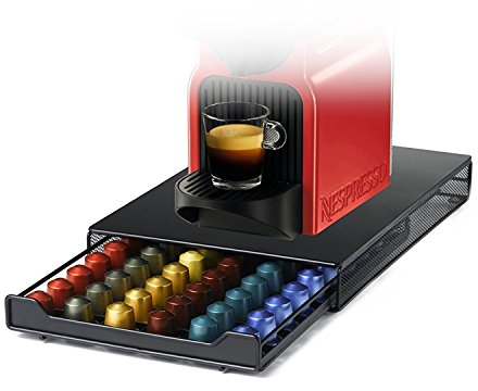 HiveNets Nespresso Capsule Drawer Coffee Pod Storage Support Compatible for Nespresso Original Metal Holder for 60 Pcs