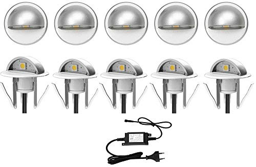 SUBOSI 10er Set LED Einbaustrahler DC12V Ø35mm 0.6W LED Boden Licht IP67 Wasserdicht Einbauleuchten Außen Terrasse Küche Garten Led Lampe