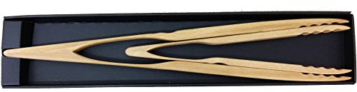 OZ-Goods Zetzsche - Kleines Grillzangen 2 er Set - 46 + 30 cm Buche in Geschenkverpackung