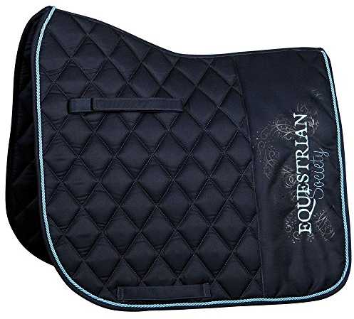 NETPROSHOP Sattelunterlage Satteldecke Schabracke Vielseitigkeit m. Stickerei Cob oder Full, Groesse:Full, Farbe:Dunkelblau