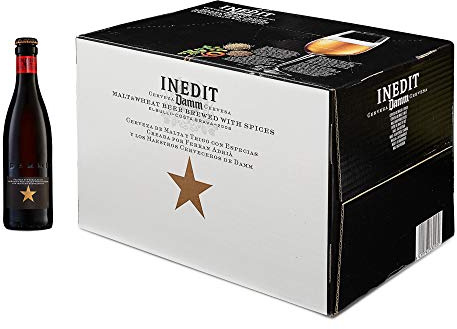 Inedit | Cerveza de Malta y Trigo | Receta Ferran Adrià | Cerveza Blanca con Especias| Caja 24 Botellas 33 cl