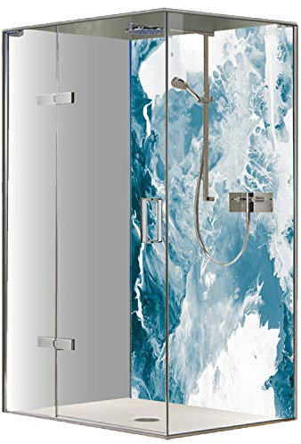 Original FLYERANDPRINT - SHOWER-PLATE, Alu-Dipond, OHNE FUGEN, Fliesenersatz, Duschrückwand, Wunschmaß, Dusche, Bad, Wandverkleidung, Wandverkleidung, DH-17-56 (Einzelplatte, 120 x 200 cm)