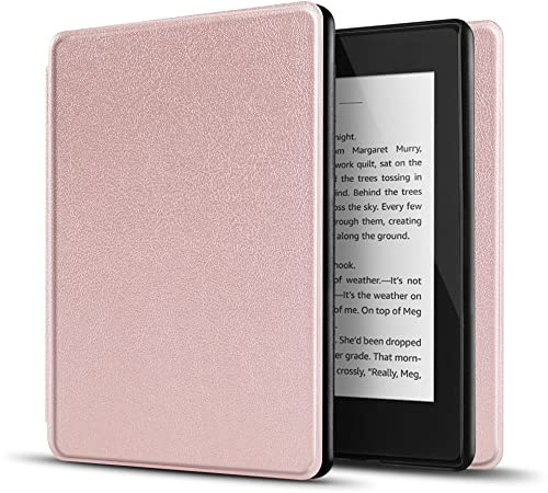TNP Hülle für Kindle Paperwhite 10. Generation 2018 Modell PQ94WIF, Kindle Case für Amazon Kindle Paperwhite 6-Zoll, mit Auto Einschlafen/Aufwachen Funktion, superleichte Hülle, Roségold