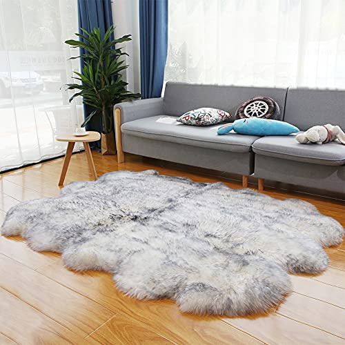Altlue Grand Tapis Peau Mouton Veritable Grand Tapis Fourrure Naturel Peau De Bete (Size : 6p(150 * 200cm))