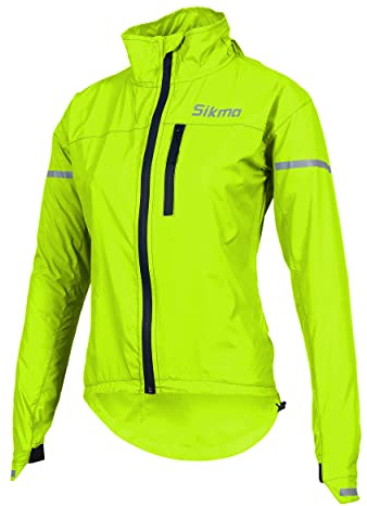 Sikma DAMER FLICKOR CYKLINGSJACKA DAMER REGNKAPPA KVINNA VATTENTÅLIG JACKA RUNNING vardaglig topp utomhus, Fluorescerande, S