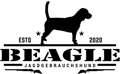 siviwonder Beagle Aufkleber Auto Hund Jäger Jagd Pointer Sticker Jagdgebrauchshund Farbe Schwarz, Größe 60cm