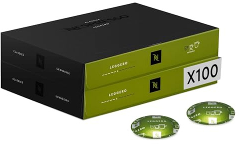 Nespresso Professionnel - Bundle 100 Capsules cafés - Classic LEGGERO (2 boîtes de 50) - Adapté aux professionnels