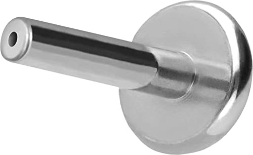 PIERCINGLINE Titan Labret mit Push Fit OHNE AUFSATZ Piercing Ohr Conch Tragus Lippe Nase Medusa Farb & Größenauswahl