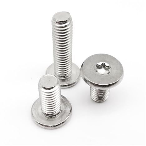 5/10/50 Stück CM M1.6 M2 M2.5 M3 M4 M5 M6 M8 L = 2-50 mm 304 A2 Edelstahl Torx Sechslappen Ultradünne Niedrige Ultradünne Flachkopfschraube (Color : 12mm_10pcs M6)