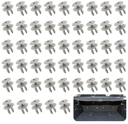 MisFun 50 Pièces Rivet Clips Plastique, Clips Voiture, Rivet Clips Plastique Voiture Universel, Clips de Fixation de Voiture, Rivet Clips Plastique pour Auto Voitures Panneaux de Portes